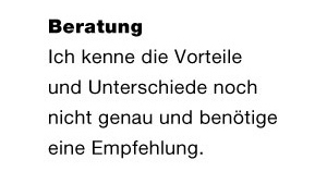 Beratung erwünscht